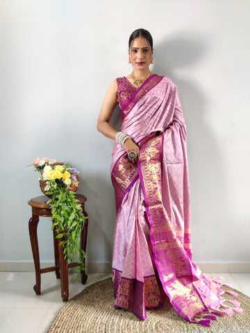 Zari Weaving Banarasi Soft Silk Ready to Wear Saree