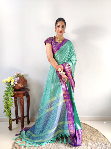 Zari Weaving Banarasi Soft Silk Ready to Wear Saree