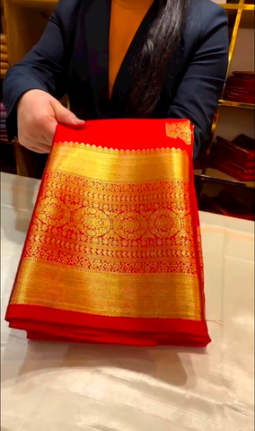 Kanchipuram Red Silk Sarees