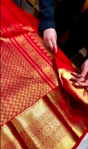 Kanchipuram Red Silk Sarees