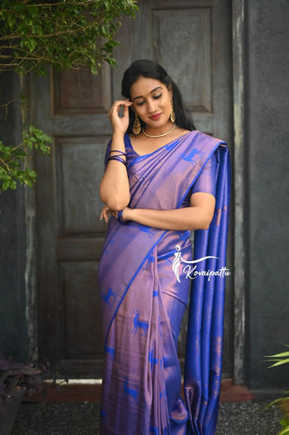 Traditional Kanjivaram Woven Silk Saree With Blouse Piece