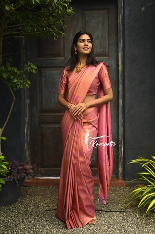 Traditional Kanjivaram Woven Silk Saree With Blouse Piece