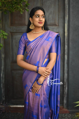 Traditional Kanjivaram Woven Silk Saree With Blouse Piece