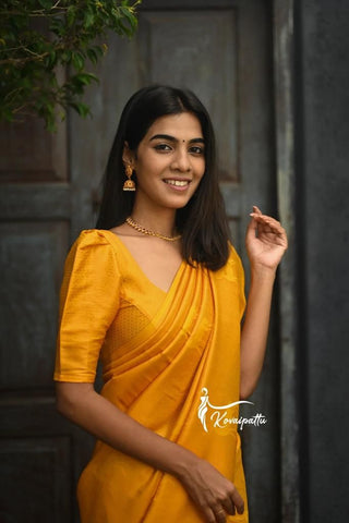 Traditional Kanjivaram Woven Silk Saree With Blouse Piece