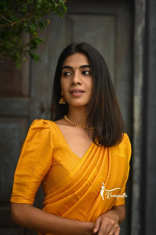 Traditional Kanjivaram Woven Silk Saree With Blouse Piece