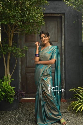 Traditional Kanjivaram Woven Silk Saree With Blouse Piece