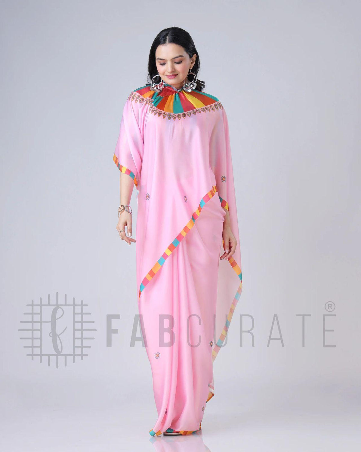 New Fancy Soft Crepe Silk Saree Pink