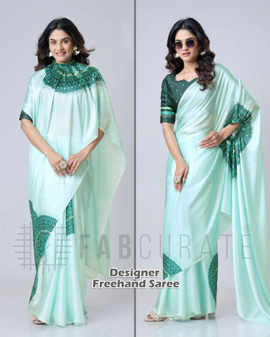 New Fancy Soft Crepe Silk Saree