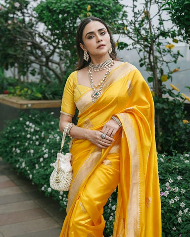 Pure Kanjivaram Silk Saree With Blouse Piece