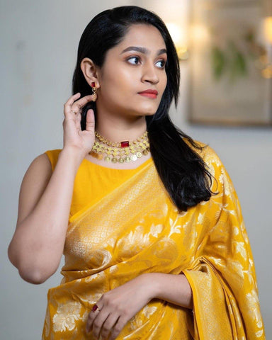 Pure Kanjivaram Silk Saree With Blouse Piece