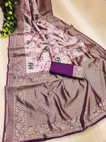 BEAUTIFUL RICH PALLU ACQUARD WORK ON ALL OVER THE SAREE.