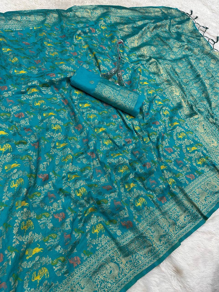 Rajsi Vanya Banarasi Saree - SKY