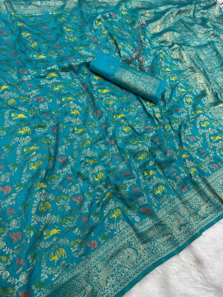 Rajsi Vanya Banarasi Saree - SKY