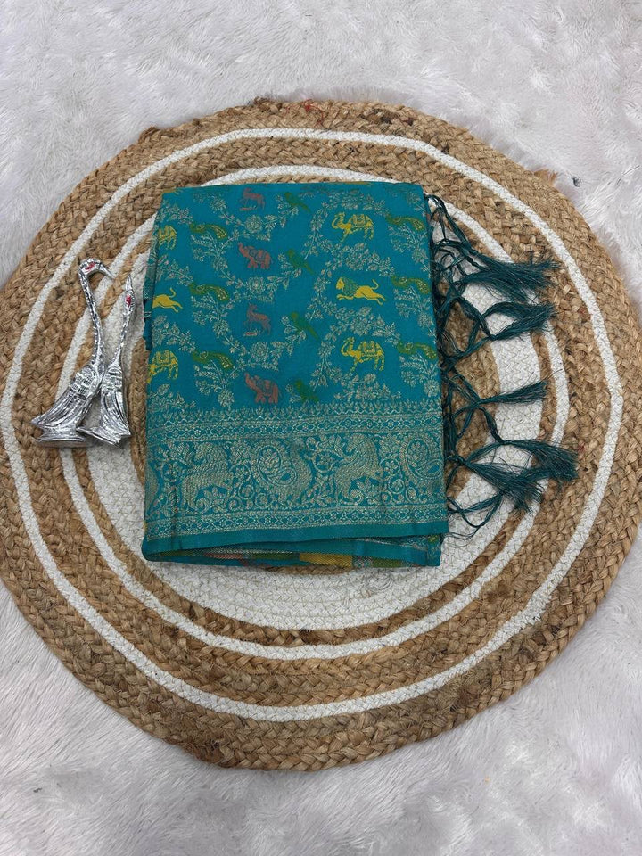 Rajsi Vanya Banarasi Saree - SKY