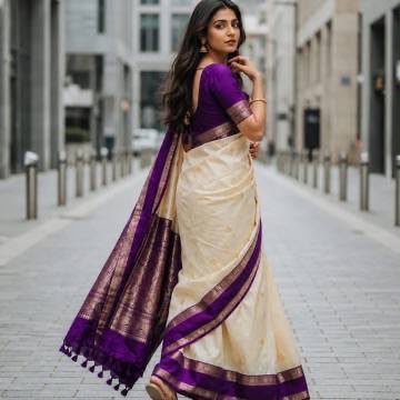 Royal Kanjivaram Copper Zari Jaal Soft Silk Saree