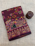 Hypnotic  Pashmina Saree With Preferable Blouse Piece - BROWN