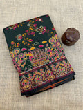 Hypnotic  Pashmina Saree With Preferable Blouse Piece - GREEN