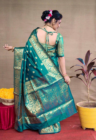 Women Silk Saree with Woven Motifs