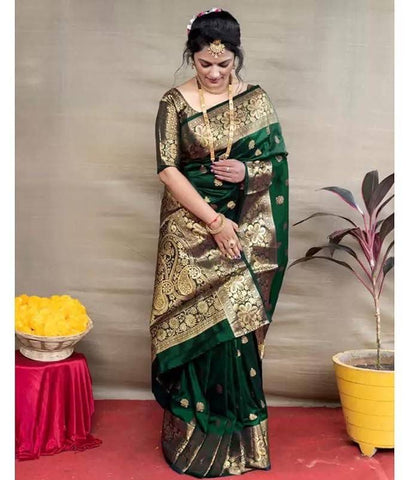 Women Silk Saree with Woven Motifs