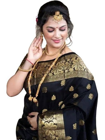 Women Silk Saree with Woven Motifs