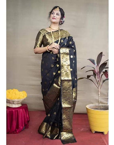 Women Silk Saree with Woven Motifs