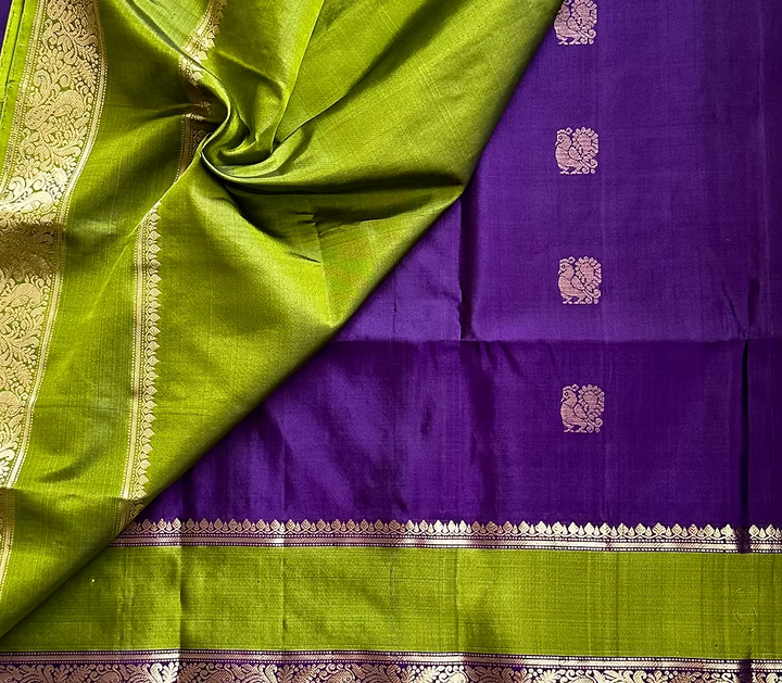 Vibrant Parrot Weave Saree
