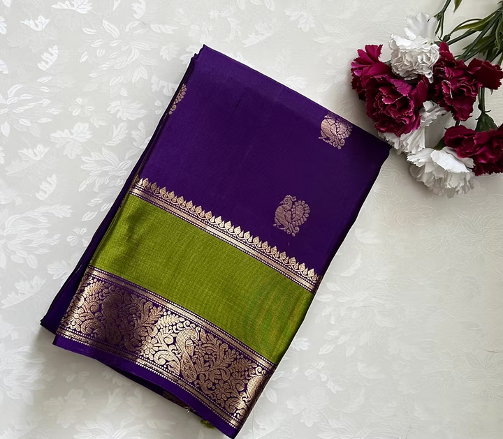 Vibrant Parrot Weave Saree