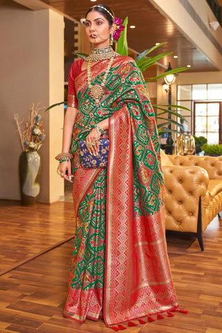 Banarasi Patola Silk Saree With Blouse Piece