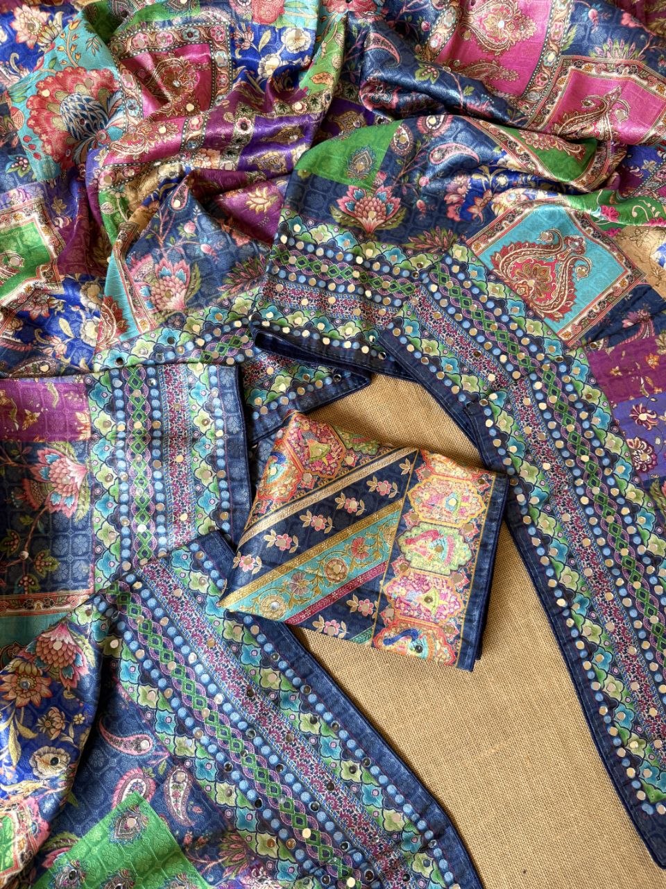 Premium Designer Dola Silk Saree - BLUE