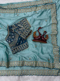 Vaidehi Rangoli Silk Saree - Sky blue