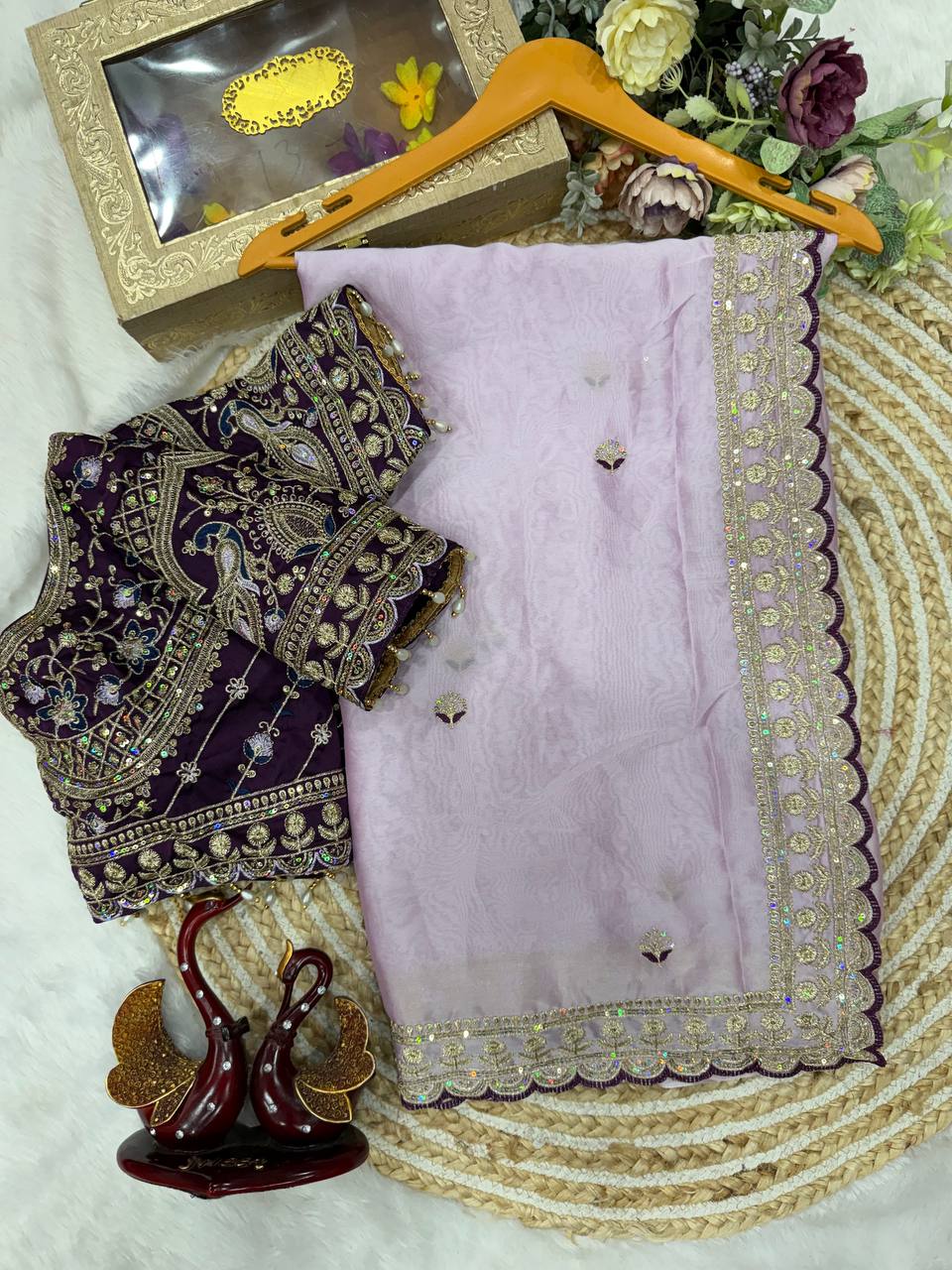 Vaidehi Rangoli Silk Saree -Light pink