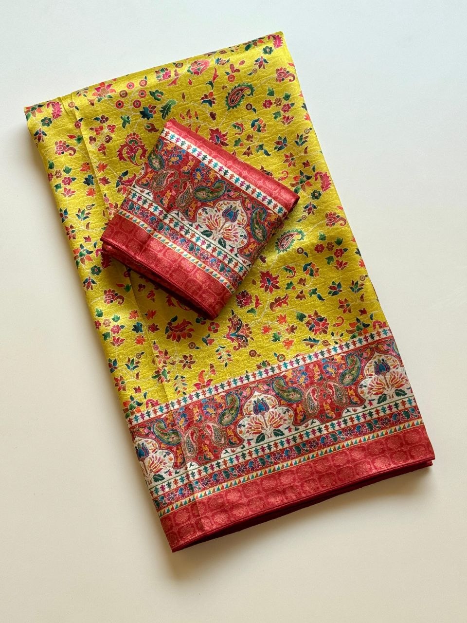 Elegant Pure Dola Jari Weaving Softy Silk Saree - YELLOW