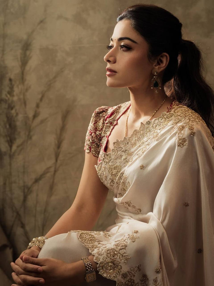 Elegant Sequins Embroidered Rangoli Silk Saree with Heavy Banglori Blouse – Designer Party Wear