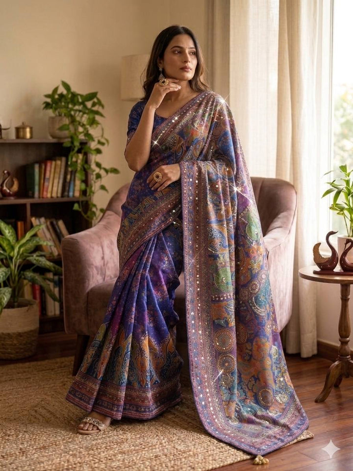 Noorika Chinnon Mirror Saree
