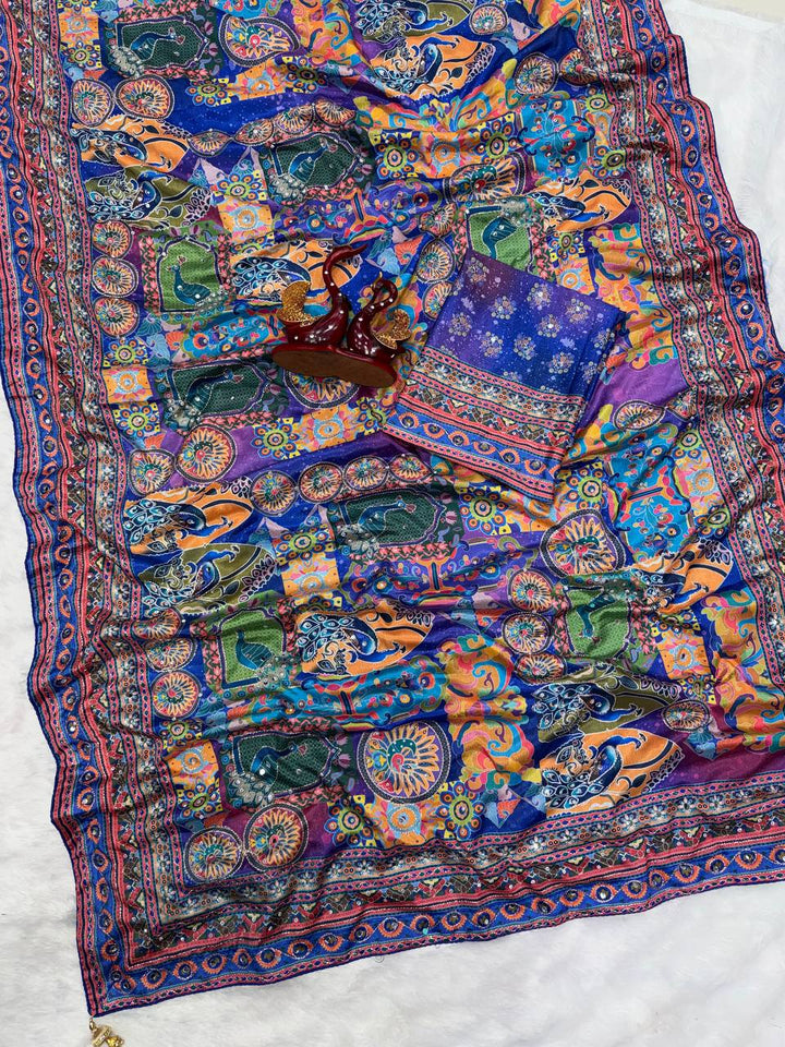 Noorika Chinnon Mirror Saree