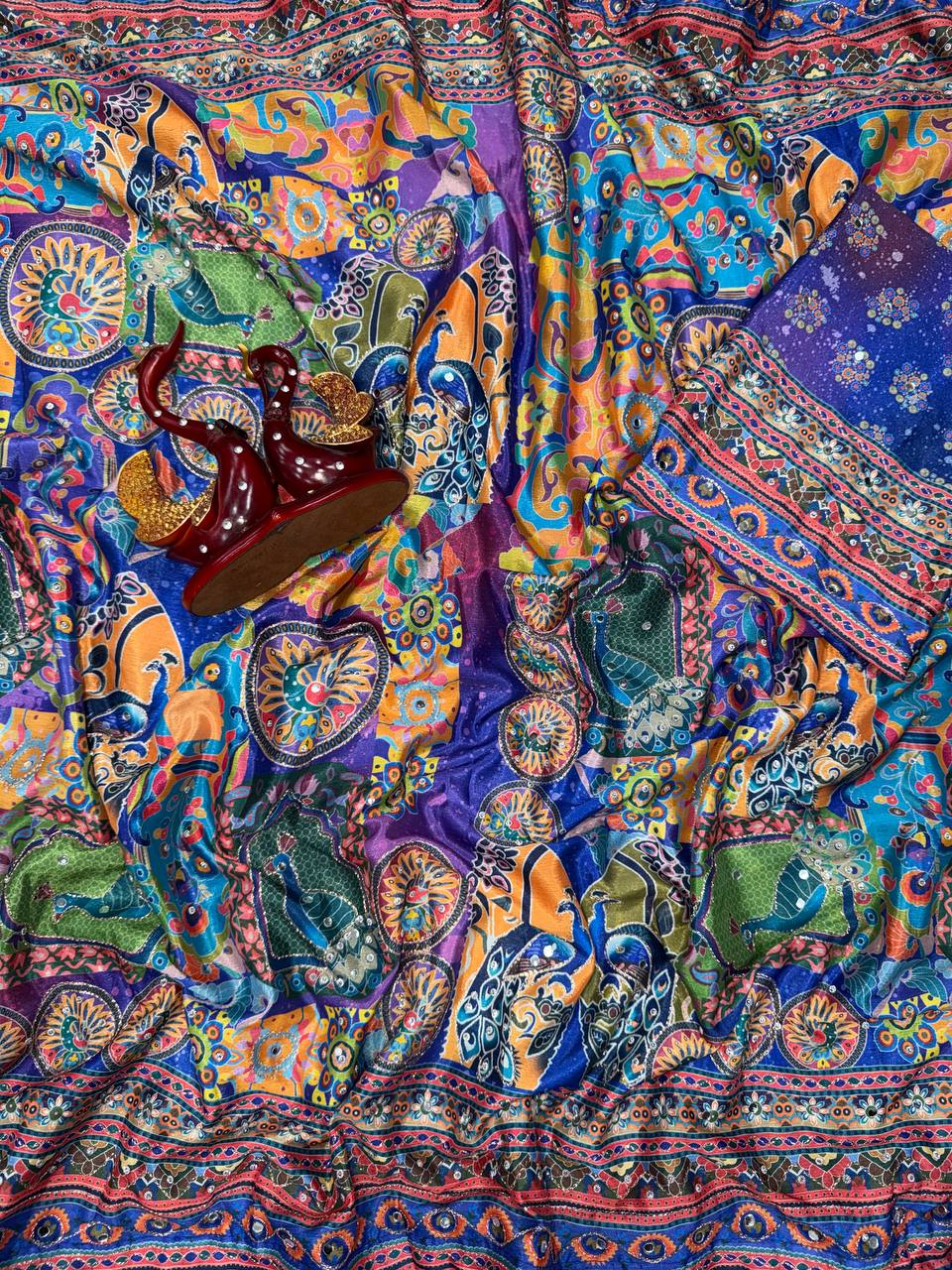 Noorika Chinnon Mirror Saree