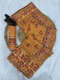 Premium  Embroidered Festive saree with Colorful Traditional Motifs & Detailed Border Work- YELLOW