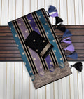 Roopkala Jacquard Saree  -  BLACK
