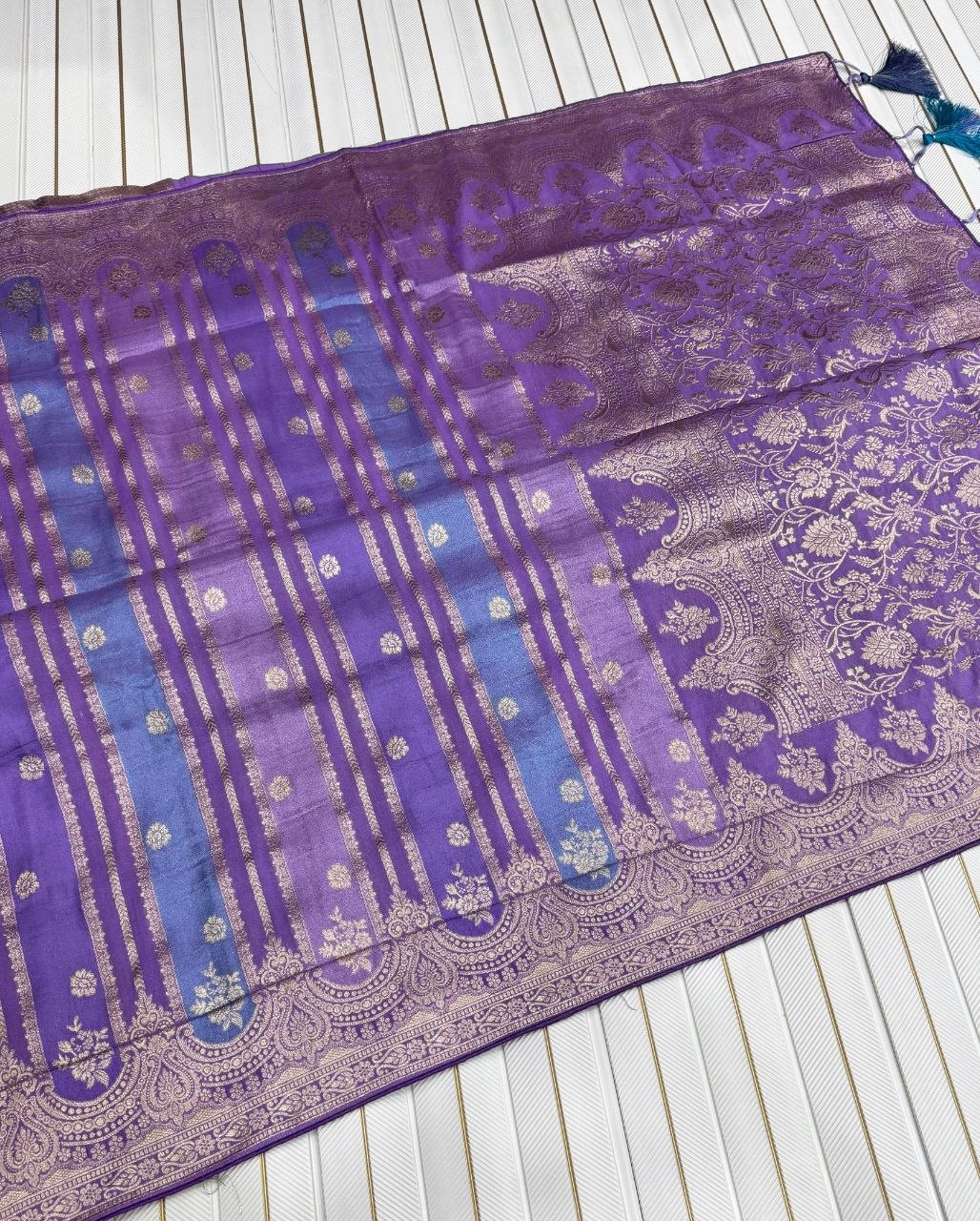 Roopkala Jacquard Saree  - PURPLE