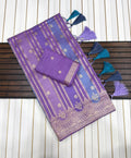 Roopkala Jacquard Saree  - PURPLE