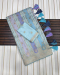 Roopkala Jacquard Saree  - SKY BLUE