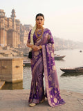 Gulab Vatika Silk Saree - PURPLE