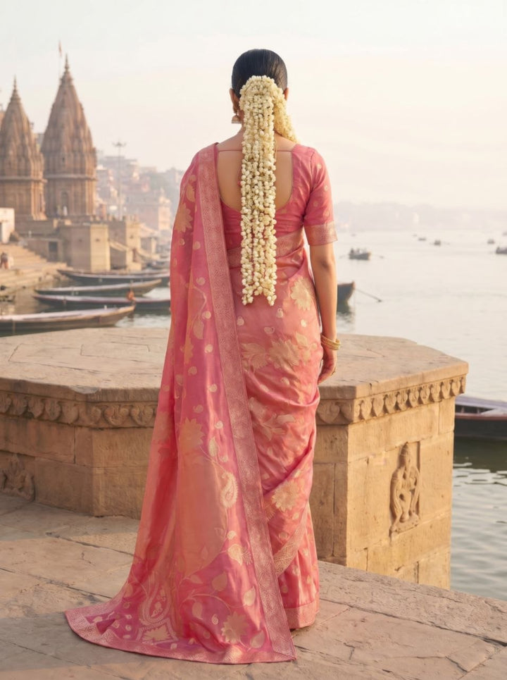 Gulab Vatika Silk Saree -  PINK
