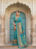 Neelkamal Heritage Silk Saree -  SKY BLUE