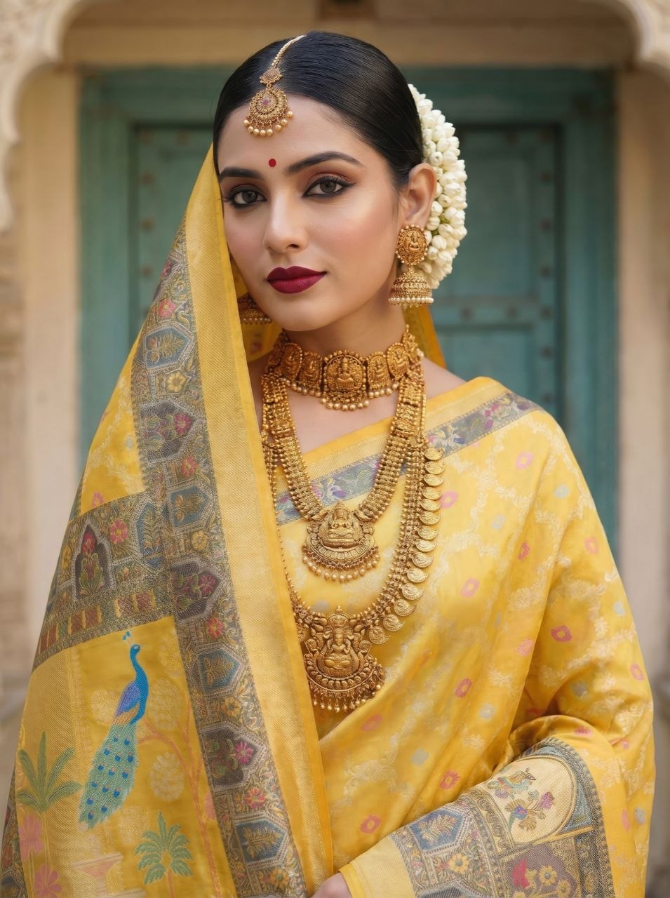 Neelkamal Heritage Silk Saree - YELLOW