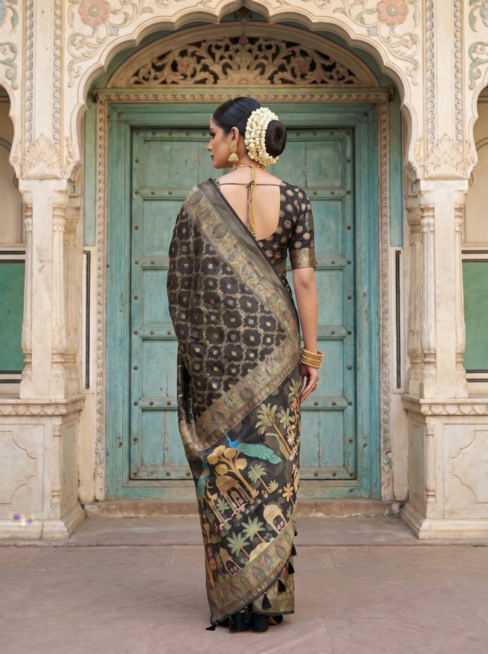 Neelkamal Heritage Silk Saree -BLACK