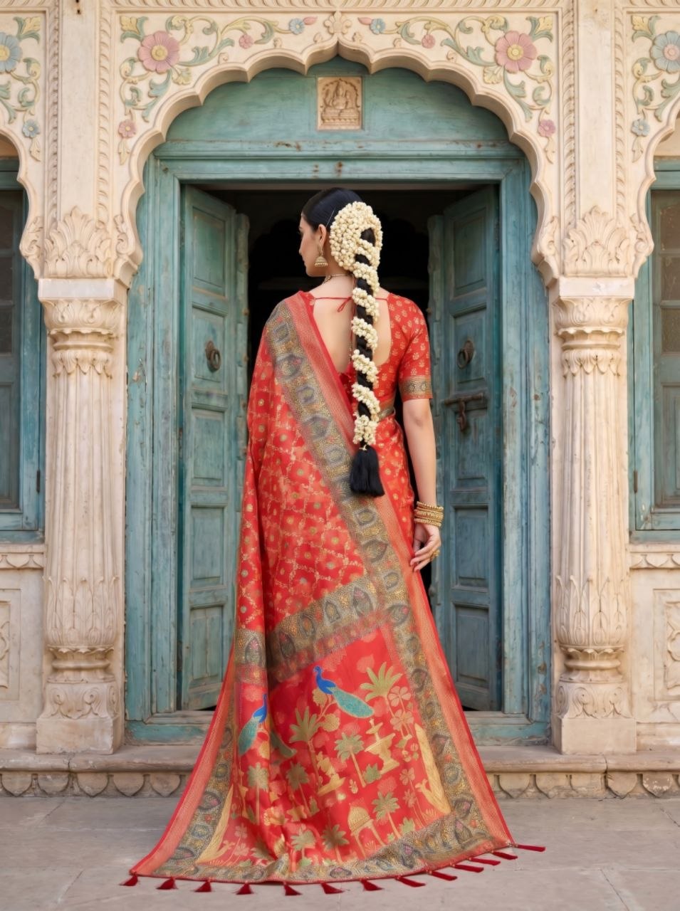 Neelkamal Heritage Silk Saree -RED
