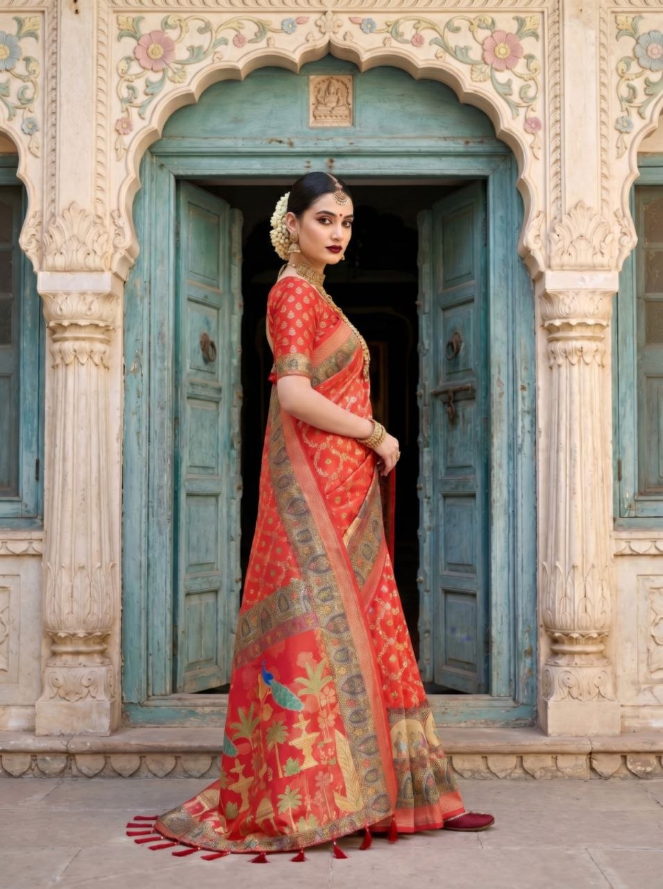Neelkamal Heritage Silk Saree -RED