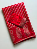 Maharani Amethyst Banarasi Saree - RED