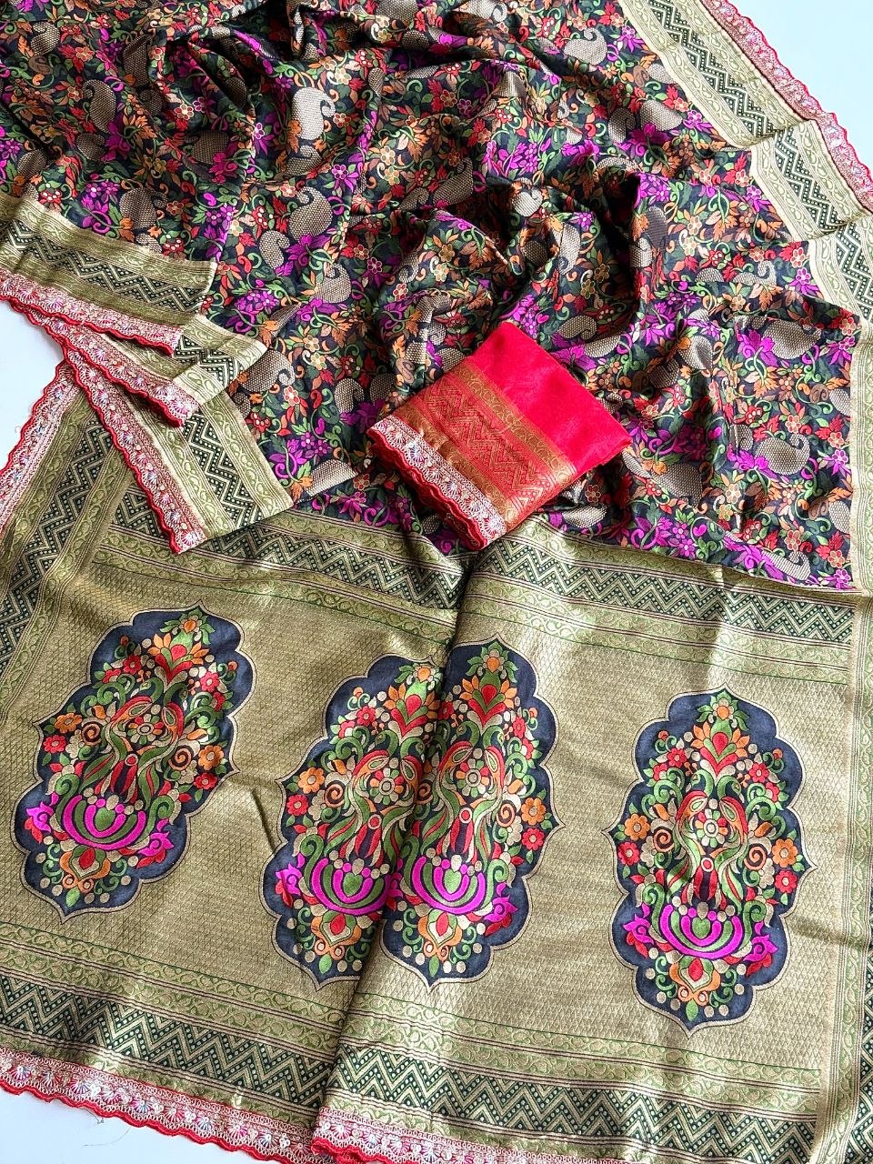 Shyamali Blossom Silk Saree